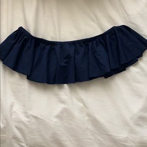 L space ruffled off the shoulder bikini top